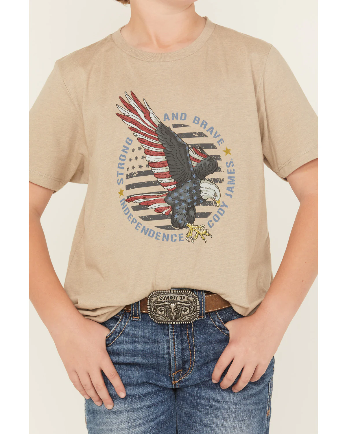 Cody James Boys' Hit Strong And Brave Short Sleeve Graphic T-Shirt - Image 3