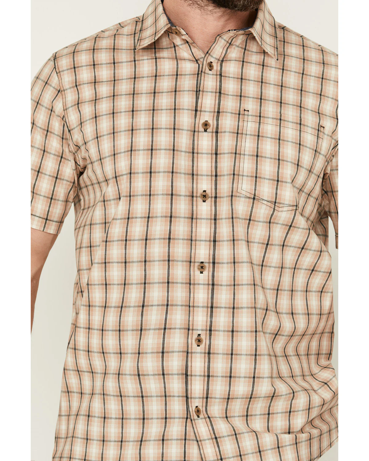 Cody James Men's Adios Plaid Print Short Sleeve Button-Down Western shirt - Image 3