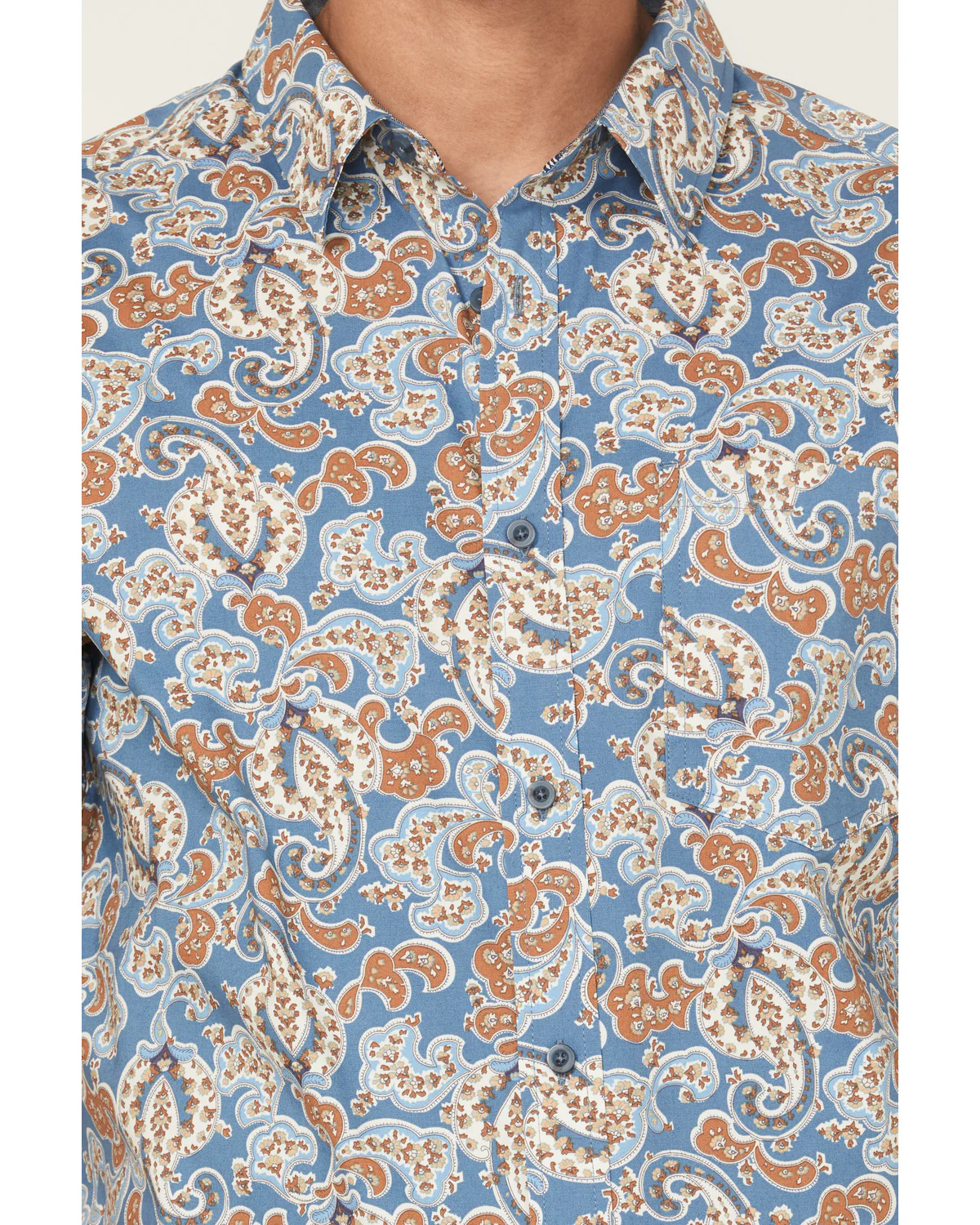 Cody James Men's Boise Paisley Print Short Sleeve Button-Down Stretch Western Shirt - Image 3
