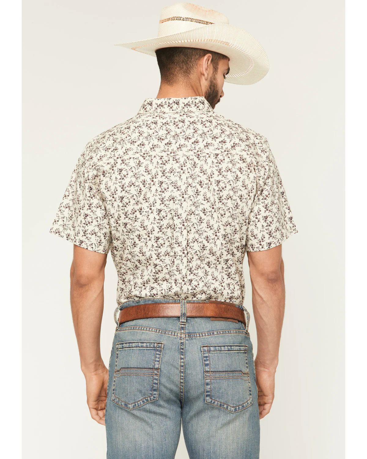 Cody James Men's Columbia Floral Print Short Sleeve Button-Down Stretch Western Shirt - Image 4