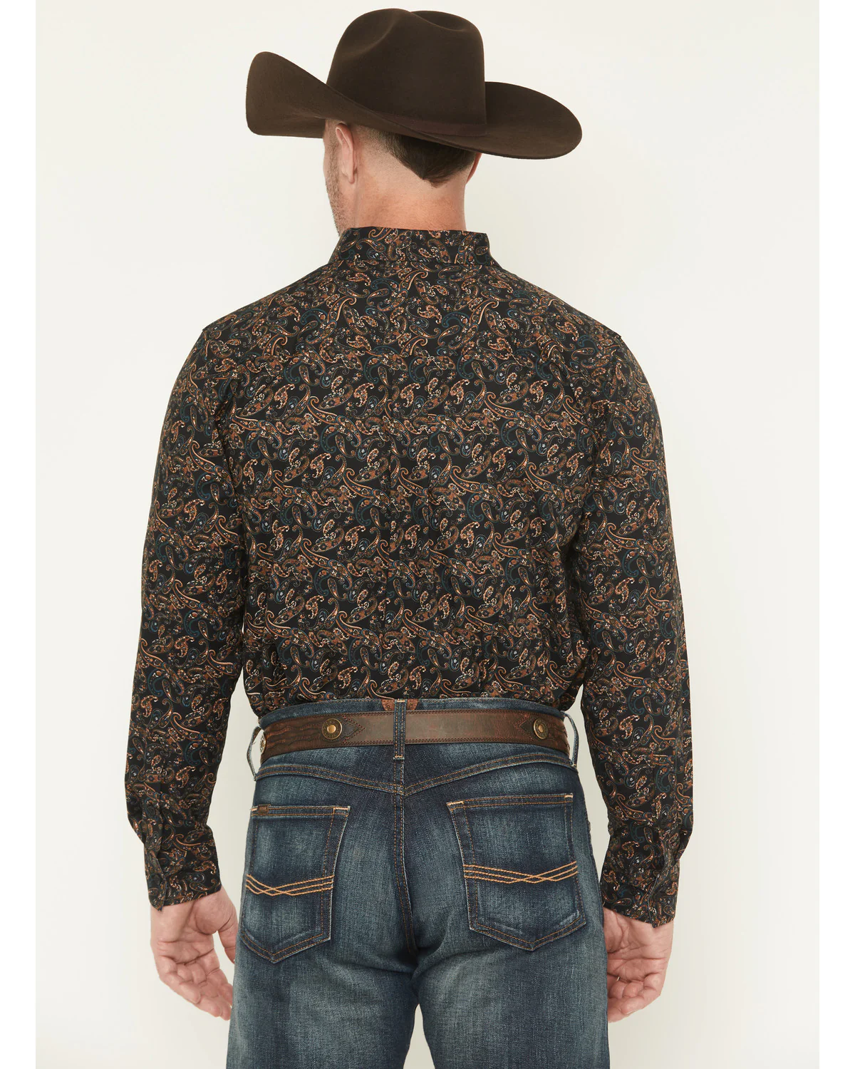 Cody James Men's Cumberland Paisley Print Long Sleeve Button-Down Stretch Western Shirt - Image 4