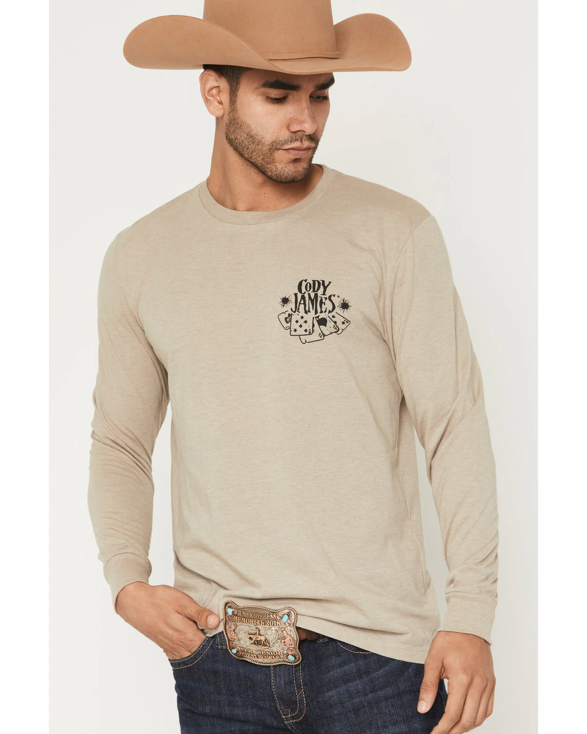 Cody James Men's Dead Man's Hand Long Sleeve Graphic T-Shirt - Image 3