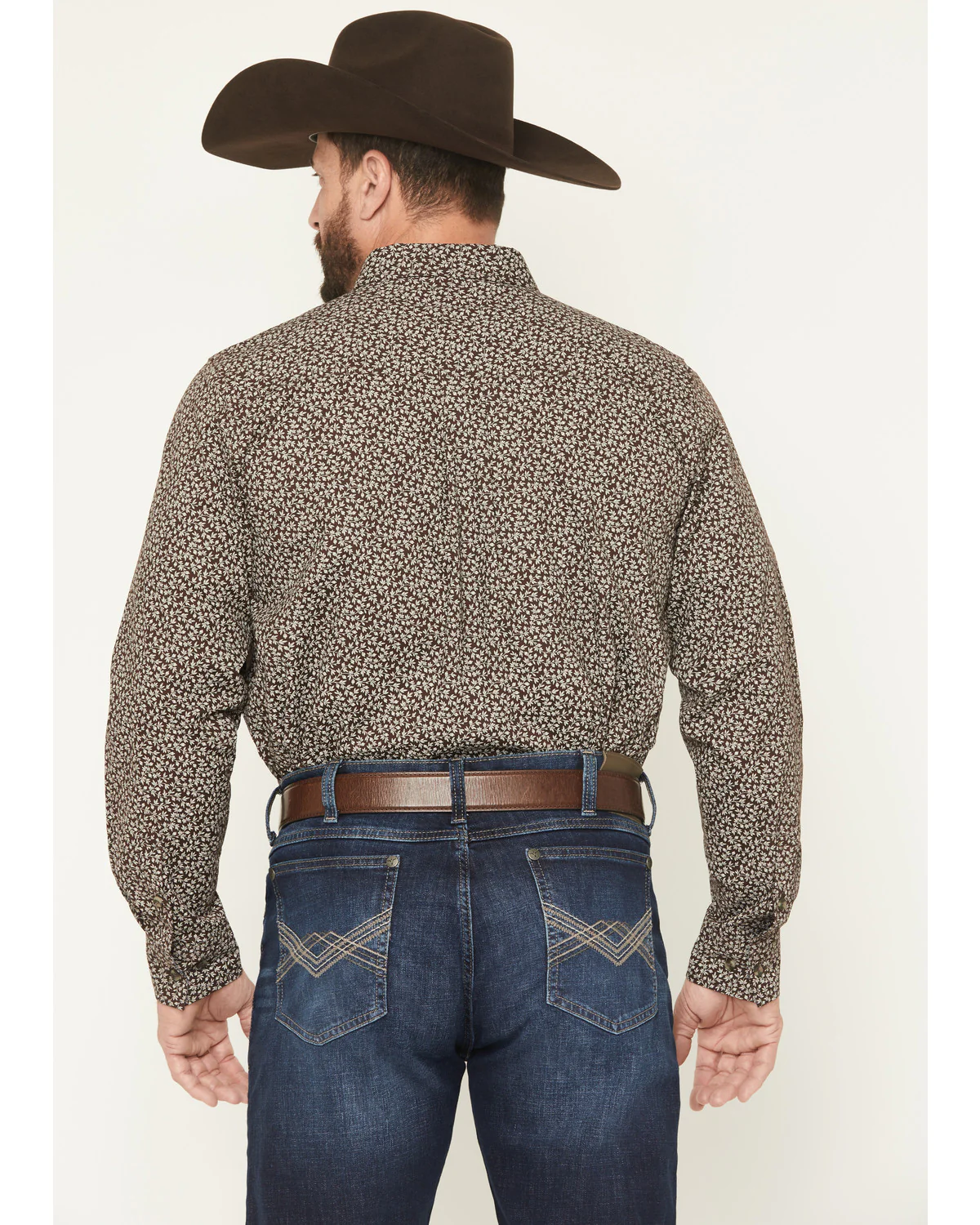 Cody James Men's Denali Ridge Micro Floral Print Long Sleeve Snap Western Shirt - Image 4