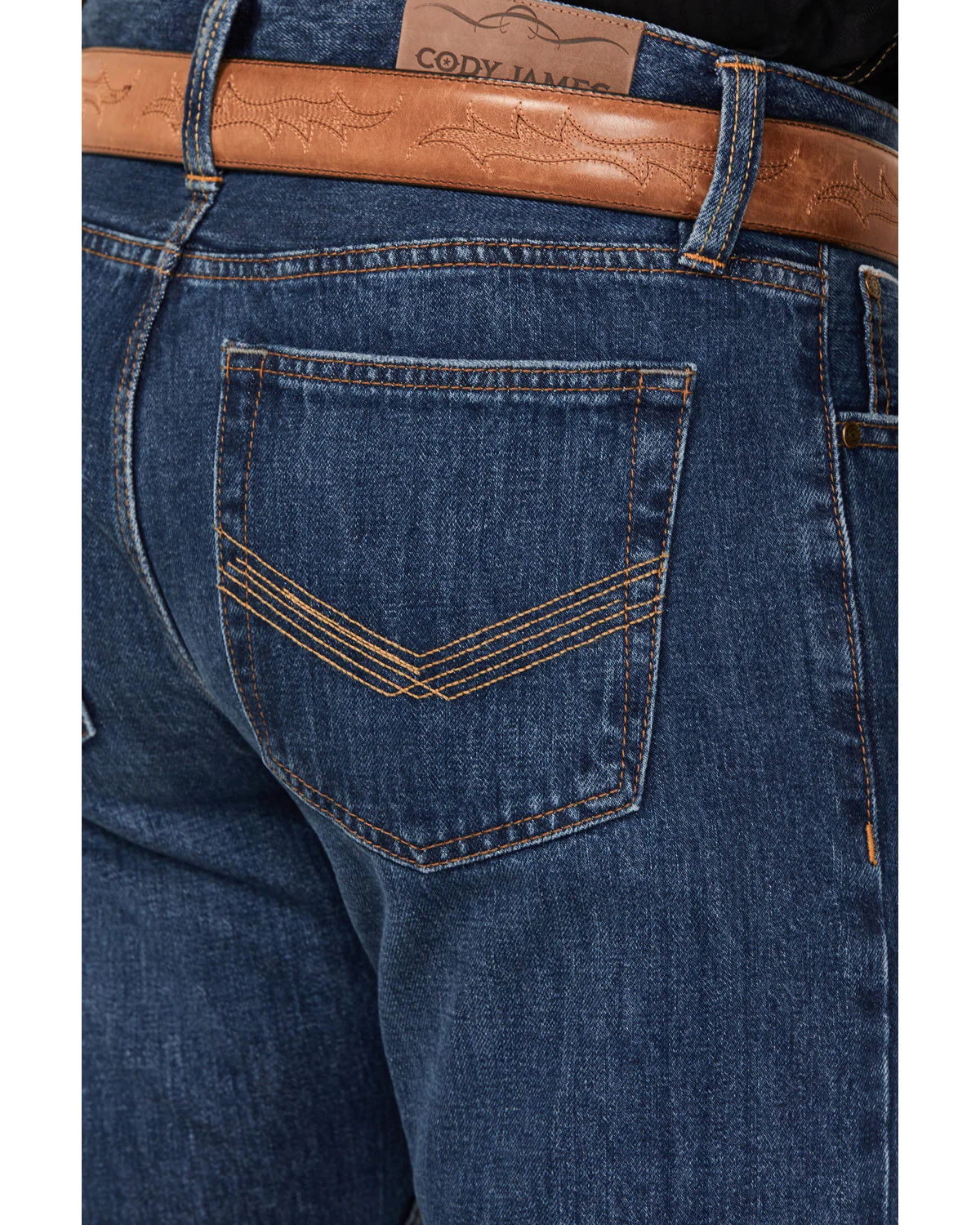 Cody James Men's Fort Worth Wash Jackson Slim Straight Selvedge Rigid Denim Jeans - Image 4