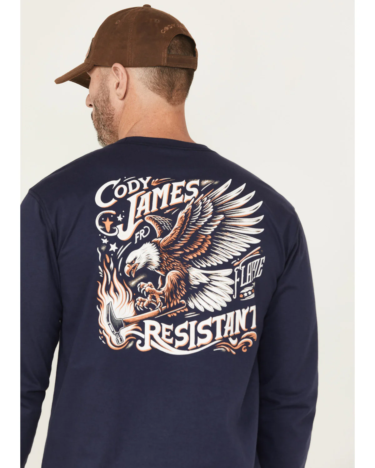 Cody James Men's FR Eagle Long Sleeve Graphic Work T-Shirt - Image 4