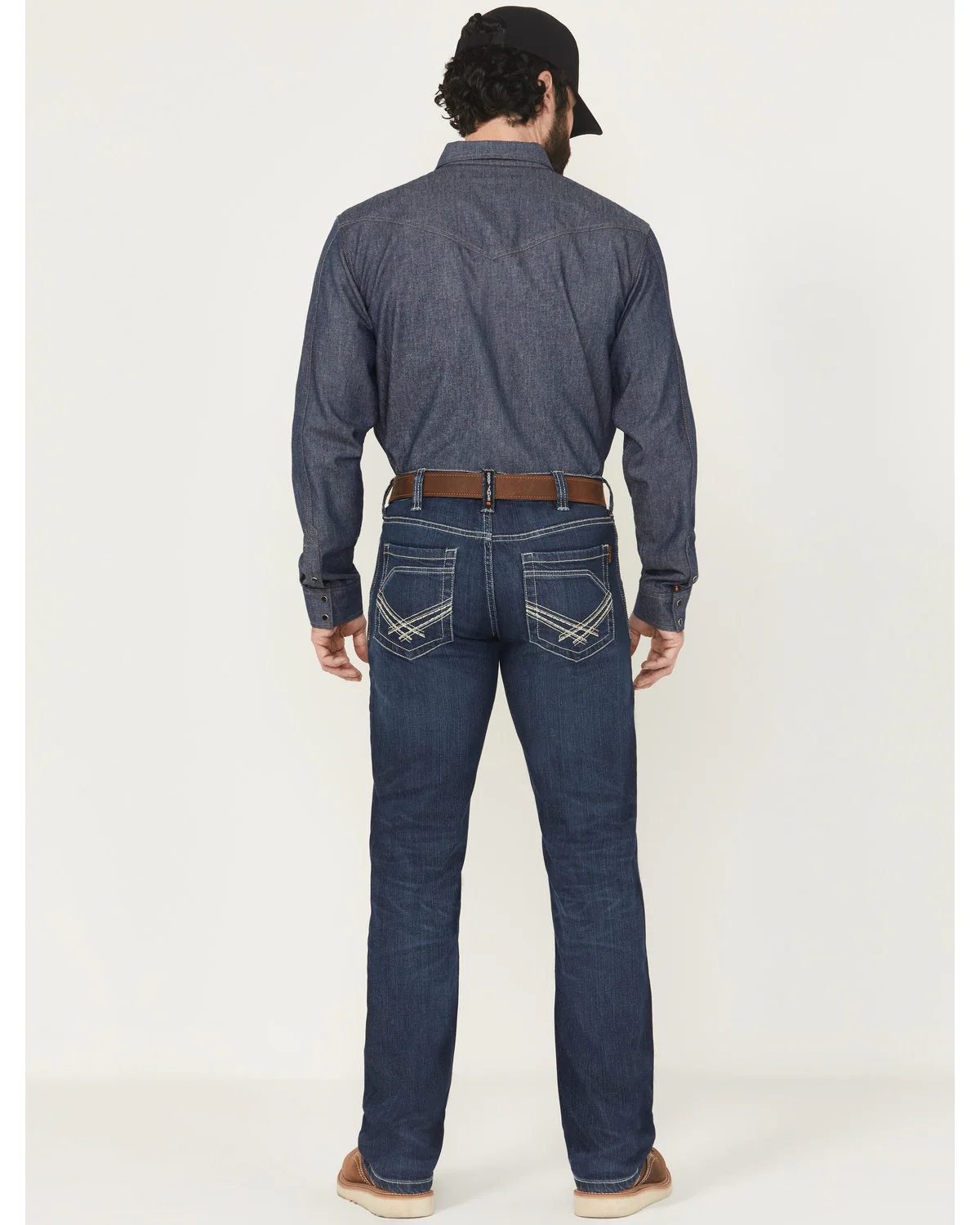 Cody James Men's FR Medium Wash Slim Straight Stretch Denim Work Jeans - Image 3