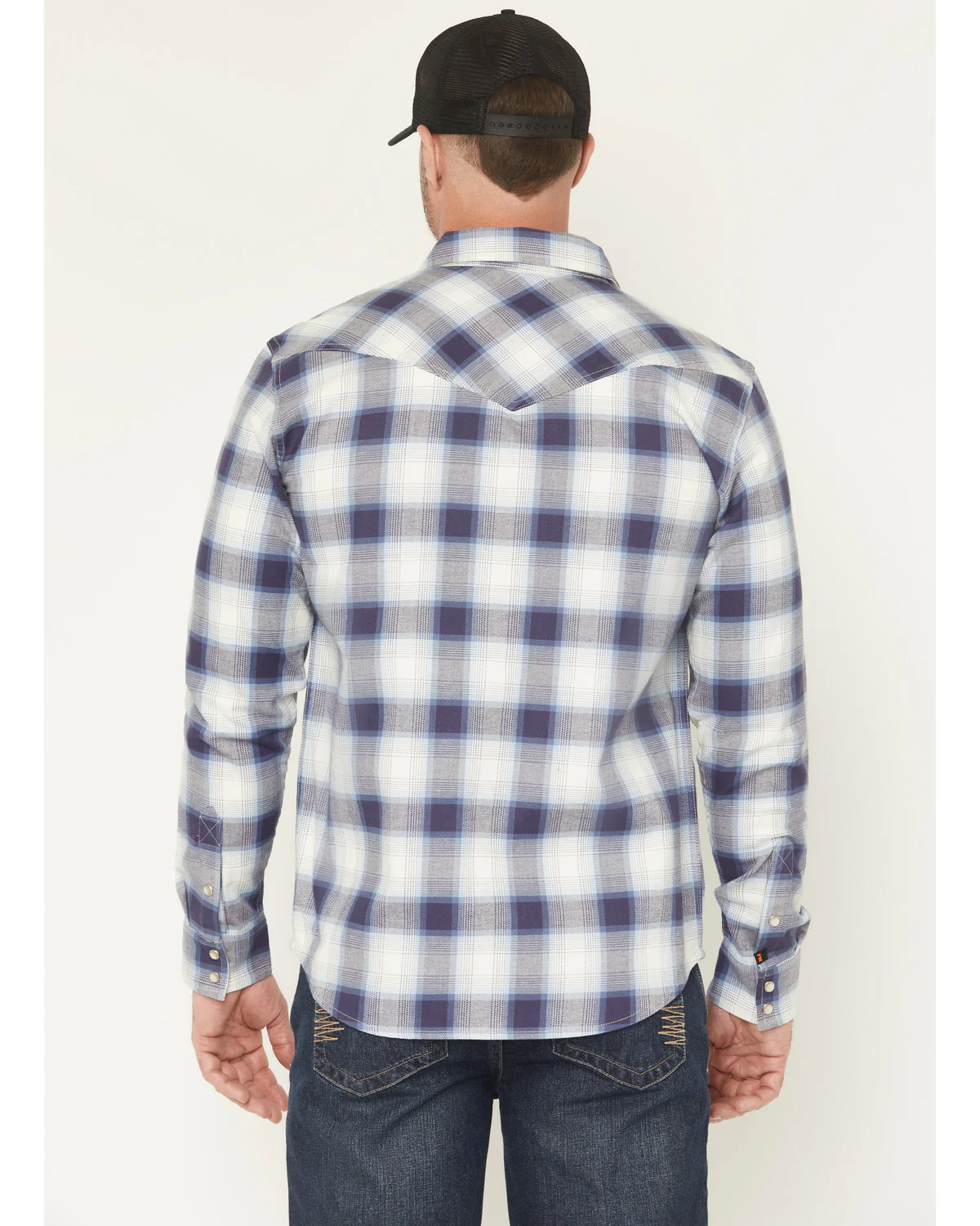 Cody James Men's FR Tex Plaid Print Long Sleeve Snap Work Shirt - Image 4