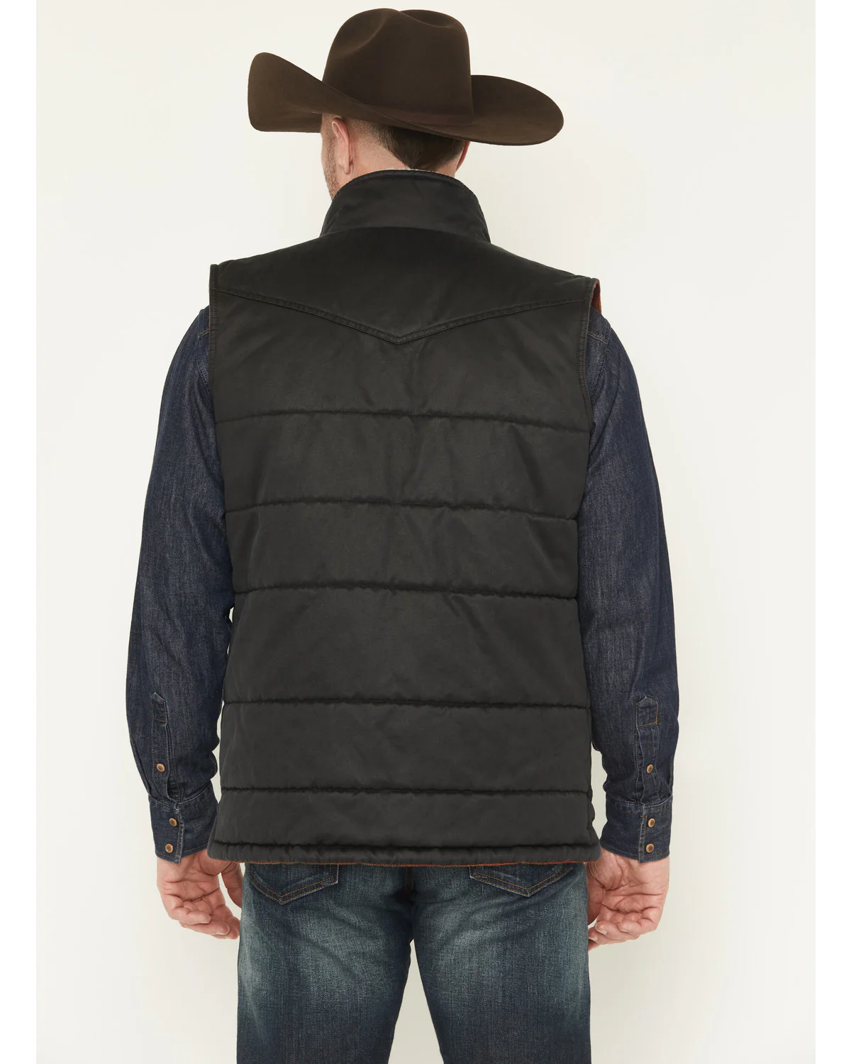 Cody James Men's Oil Slick Snap Lined Vest - Image 4