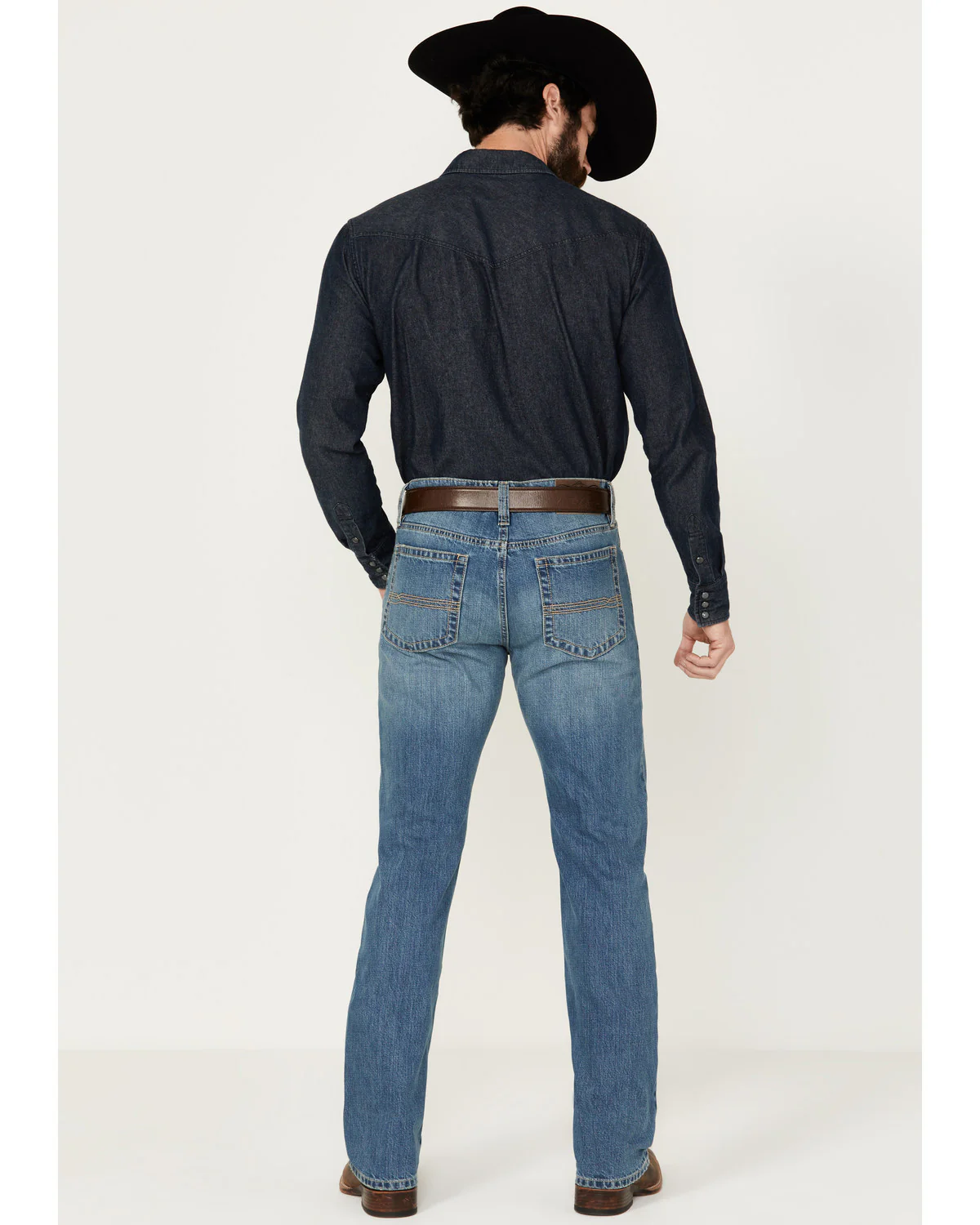 Cody James Men's Roughstock Wash Jackson Slim Straight Rigid Denim Jeans - Image 3