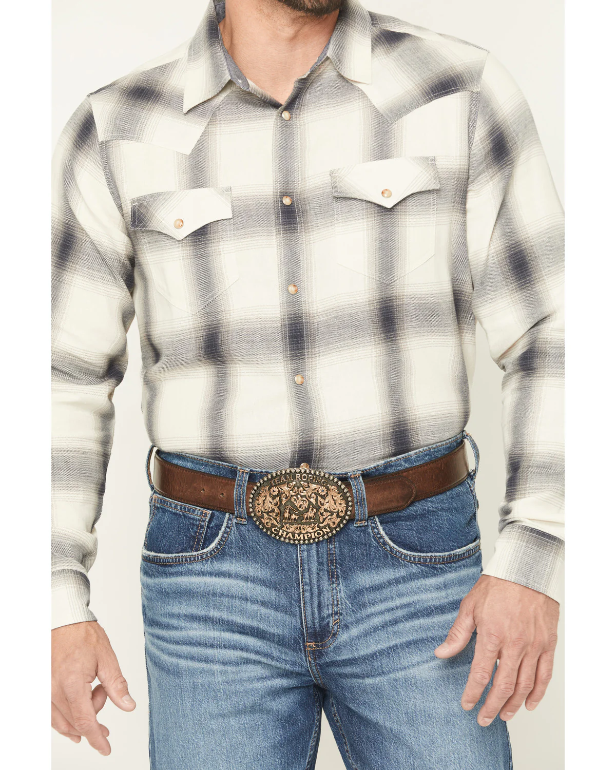 Cody James Men's Ruddiman Plaid Print Long Sleeve Snap Western Shirt - Image 3