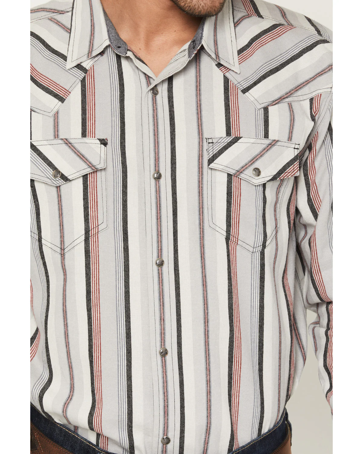 Cody James Men's Saddle Ridge Striped Print Long Sleeve Snap Western Shirt - Tall - Image 3