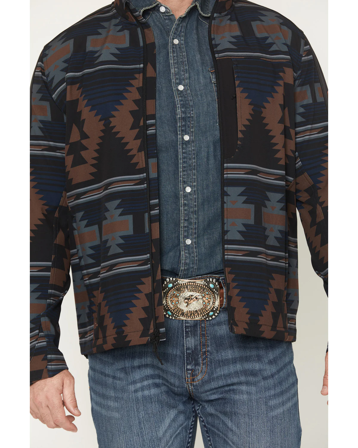 Cody James Men's Southwestern Print Softshell Jacket - Image 3