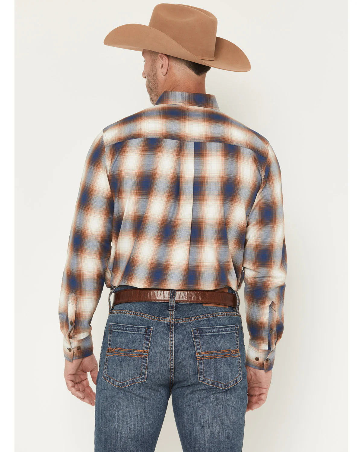 Cody James Men's Warner Plaid Print Long Sleeve Button-Down Stretch Western Shirt - Image 4