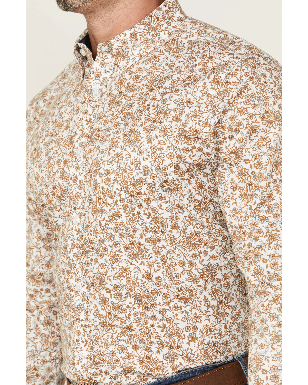 Cody James Men's Waylen Floral Print Long Sleeve Button-Down Stretch Western Shirt - Image 3
