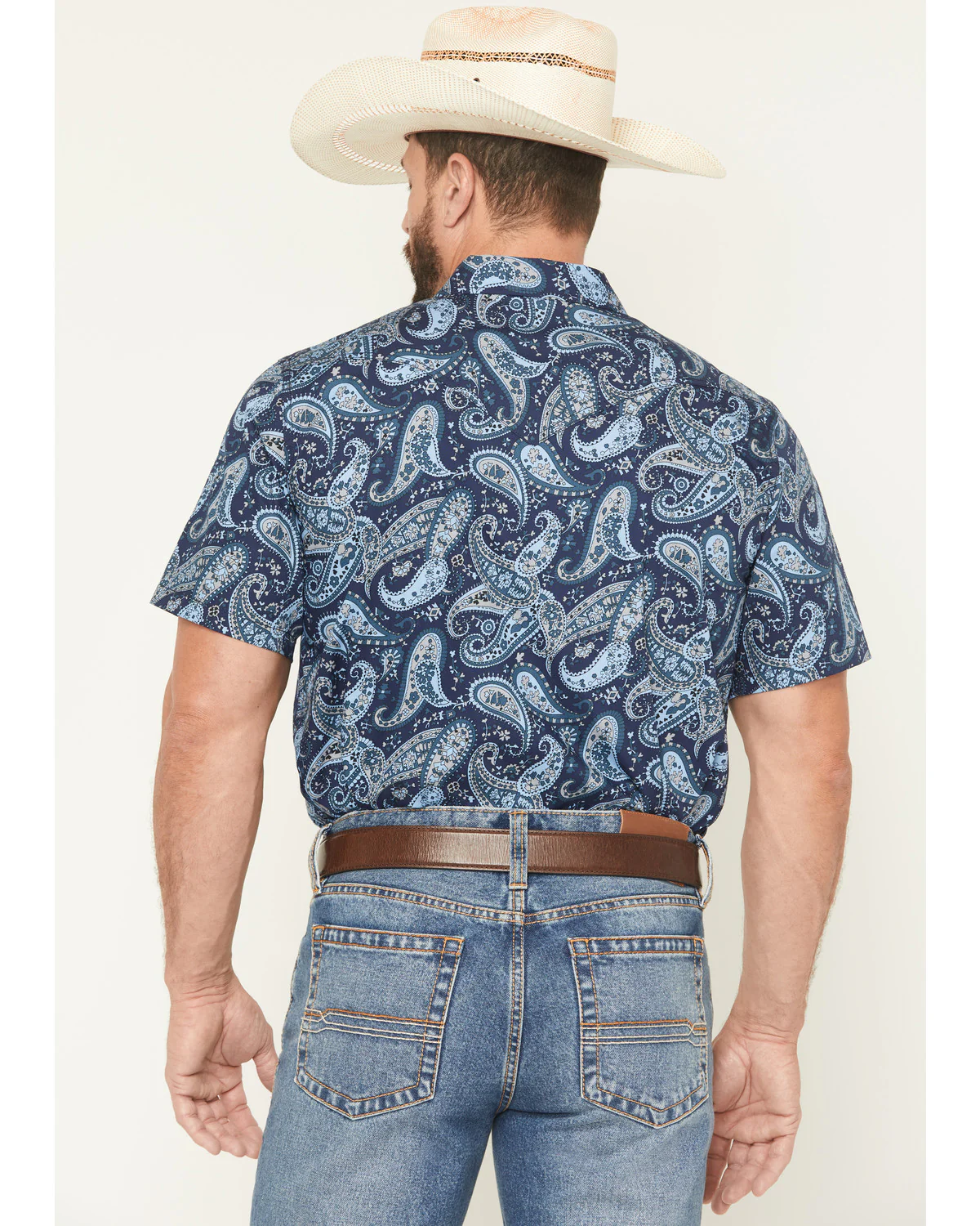 Cody James Men's Westward Paisley Print Short Sleeve Snap Western Shirt - Image 4